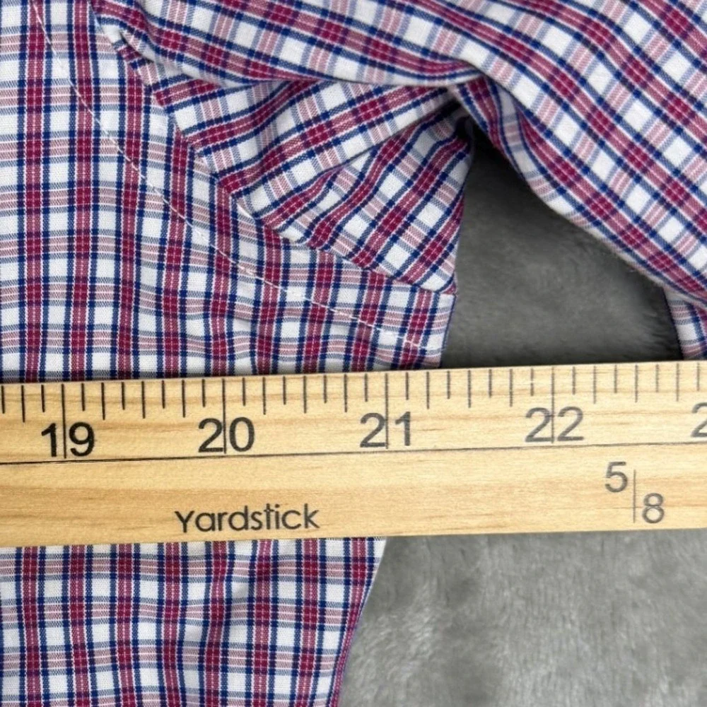 Banana Republic Mens Non Iron Slim‎ Fit Gingham Check Dress Shirt M
